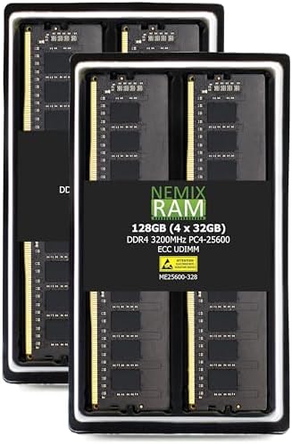 NEMIX RAM 64GB (2X32GB DDR4 3200MHZ PC4-25600 2Rx8 1.2V CL22 288-PIN ECC Unbuffered UDIMM KIT