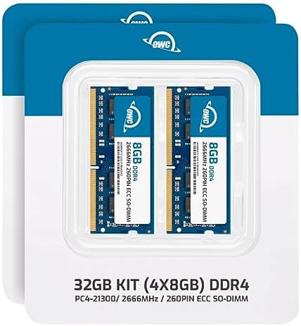 OWC 64GB (2x32GB) DDR4 2666MHz PC4-21300 CL19 2RX8 ECC Unbuffered SODIMM 1.2V 260-pin Memory RAM|B0CBTBR62J