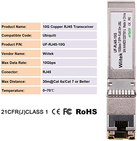 10G SFP+ to RJ45 Copper Modules, 1.25G/2.5G/5G/10GBase-T Ethernet to SFP+ Transceiver Compatible for HPE Blade System 813874-B21 HPE ProCurve & HPE Aruba(Cat 6a/7 or Better, 30-Meter)|B0B3F2JMS2