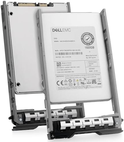 Dell 1.92TB SATA 6Gb/s 3D TLC 2.5in PowerEdge Enterprise Mixed-Use SSD for: R630, R730, R730xd, R620, R830, R720, R720xd, R610, R710, R720, R920, R210, R410, R710, R815 400-BDVR G13 (Renewed)|B0G633YN4C