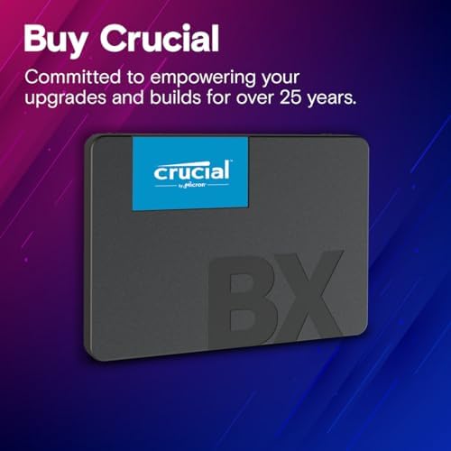 Crucial BX500 1TB 3D NAND SATA 2.5-Inch Internal SSD, up to 540MB/s - CT1000BX500SSD1, Solid State Drive