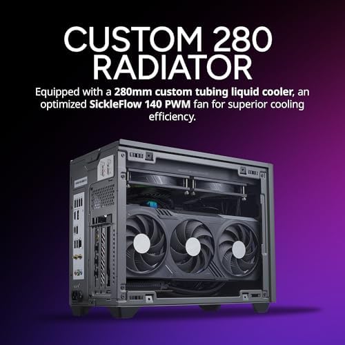 Cooler Master NR2 Pro Mini ITX – Intel Ultra 7 265F 2.4GHz (5.3 GHz Turbo) | Gigabyte RTX 5070 12GB & B860I AORUS PRO ICE| 32GB DDR5 6000MHz | 2TB Gen4 M.2 | WiFi | Windows 11 | 280mm AIO Gaming PC|B0F7PWDM9L