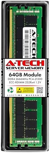 A-Tech 8GB Kit (2x4GB) DDR4 2133MHz PC4-17000 ECC RDIMM 1Rx8 Single Rank 1.2V ECC Registered DIMM 288-Pin Server & Workstation RAM Memory Upgrade Modules (A-Tech Enterprise Series)|B0DYKYPT2W