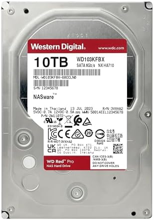 Western Digital 16TB WD Red Pro NAS Internal Hard Drive HDD - 7200 RPM, SATA 6 Gb/s, CMR, 512 MB Cache, 3.5" - WD161KFGX|B08K3VVKSW