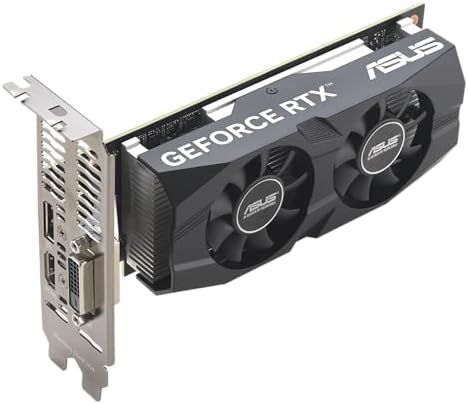 ASUS Dual NVIDIA GeForce RTX 3050 6GB OC Edition Gaming Graphics Card - PCIe 4.0, 6GB GDDR6 Memory, HDMI 2.1, DisplayPort 1.4a, 2-Slot Design, Axial-tech Fan Design, 0dB Technology, Steel Bracket|B0CVCG2VPK