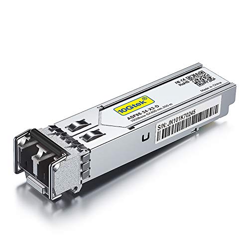 10GTEK 1.25G SFP-T, 1000BASE-T Copper SFP, SFP to RJ45 SFP Module Transceiver for Cisco SFP-GE-T, Meraki, Fortinet, Ubiquiti UniFi UF-RJ45-1G, D-Link, Supermicro, Netgear, TP-Link and More|B00U77IJ2M