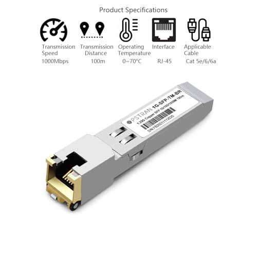 1000BASE-SX SFP Optical Transceiver Module Compatible with HPE Aruba J4858D J4858DCM JL745A Q8N53A ProCurve J4858C J4858B J4858A 850nm 550m DDM Duplex LC MMF|B09MTW3HVB