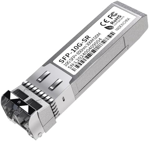 4Pack 10G SFP+ LC Module, 10GBase-SR Multi-Mode Ethernet Transceiver, 850nm MMF up to 400m – Compatible with Cisco, Meraki, Ubiquiti, Mikrotik, Netgear, HPE, TP-Link, Aruba and More|B0D4DGXCGN