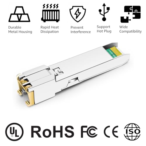 1000BASE-SX SFP Optical Transceiver Module Compatible with HPE Aruba J4858D J4858DCM JL745A Q8N53A ProCurve J4858C J4858B J4858A 850nm 550m DDM Duplex LC MMF 10pcs/Pack|B09MTS8WKP