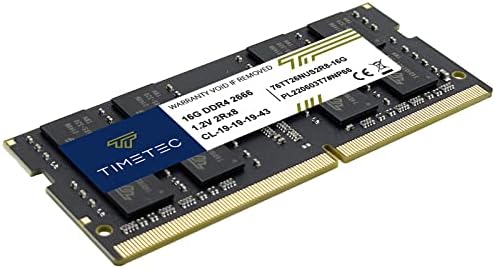 Timetec Elite DDR4 32GB Kit (2 x 16GB) 2666MHz (DDR4-2666) PC4-21300 CL19 Non-ECC Unbuffered 1.2V 2Rx8 Dual Rank 260 Pin SODIMM Laptop Notebook PC Computer Memory RAM Upgrade|B0G2RK9BL6