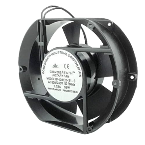 FP-108EX-S1-S 220V/240V 50/60Hz 0.22A 38W 17251 2-Wire AC Cooling Fan|B08K79QBCL
