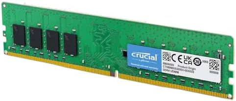 Crucial 32GB DDR4 RAM, 3200MHz (PC4-25600) CL22 Desktop Memory, UDIMM 288-Pin, Downclockable to 2933/2666MHz, Compatible with Intel and AMD Ryzen - CT16G4DFRA32A|B07ZLHD4F8