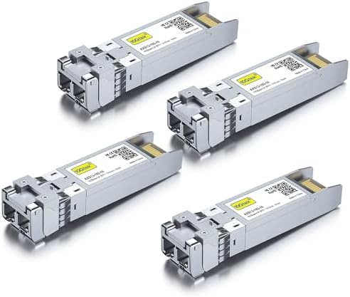 10Gtek 10GBase-LR SFP+ Transceiver, 10G 1310nm SMF SingleMode Fiber Optic Module, 10km, for Cisco SFP-10G-LR, Meraki MA-SFP-10GB-LR, Ubiquiti UniFi UF-SM-10G, Fortinet, Mikrotik, Netgear, Pack of 2|B08BP4M8LV