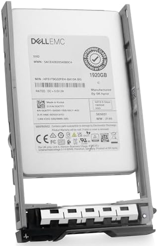 Dell 1.92TB SATA 6Gb/s 3D TLC 2.5in PowerEdge Enterprise Mixed-Use SSD for: R630, R730, R730xd, R620, R830, R720, R720xd, R610, R710, R720, R920, R210, R410, R710, R815 400-BDVR G13 (Renewed)|B0G633YN4C