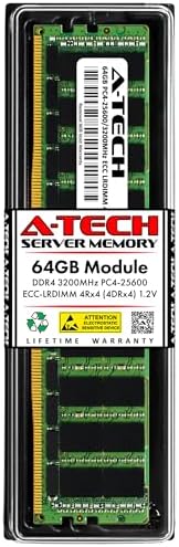 A-Tech 64GB Kit (2x32GB) DDR4 2400MHz PC4-19200 ECC LRDIMM 4Rx4 Quad Rank 1.2V Load Reduced DIMM 288-Pin Server RAM Memory Upgrade Modules (A-Tech Enterprise Series)|B0BPN3X471