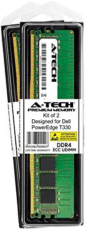 A-Tech 32GB Kit (2 x 16GB for Dell PowerEdge T330 - DDR4 PC4-21300 2666Mhz ECC Unbuffered UDIMM 2Rx8 - Server Specific Memory Ram (AT316655SRV-X2U6