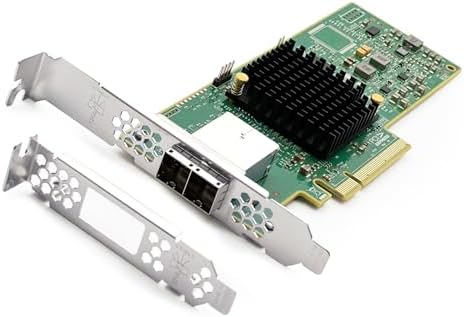 H!Fiber 6G External PCIe Controller Card, SAS/SATA HBA Host Bus Adapter, SAS 2008 Chip, PCIE X8, 2X SFF-8088 Ports,Same as 9200-8E|B0BTLZLCS9