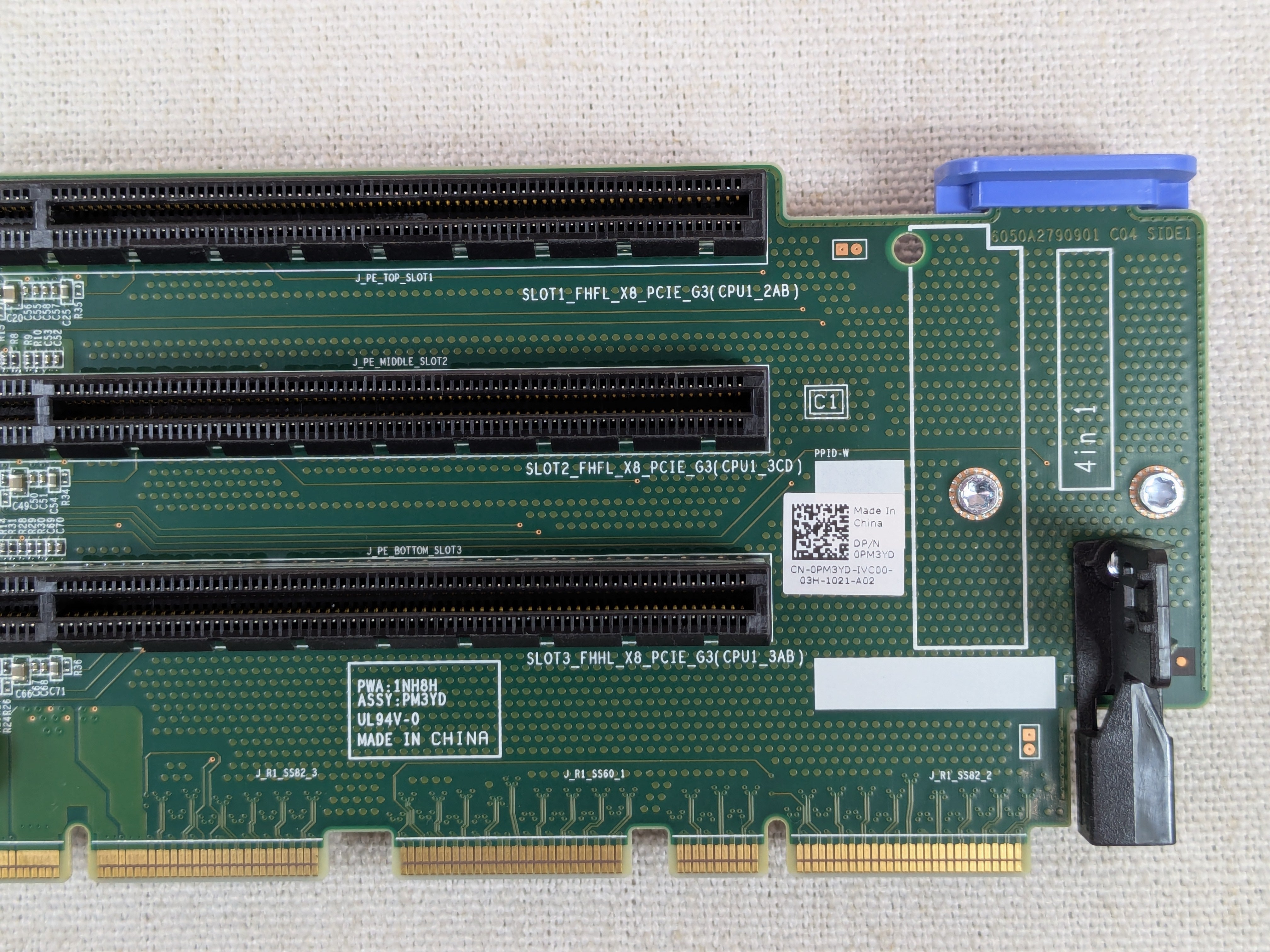 Dell PM3YD Riser Slot 1B 3x 8 PCIe Card for PowerEdge R740 R740XD