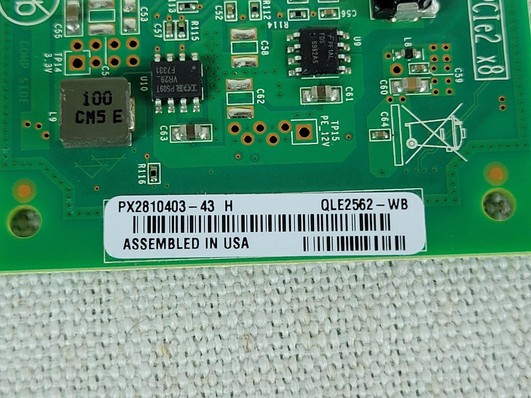 Qlogic Dual Port 8GB FC PCI-e HBA Full Bracket w/ SAS Expander QLE2562-WB
