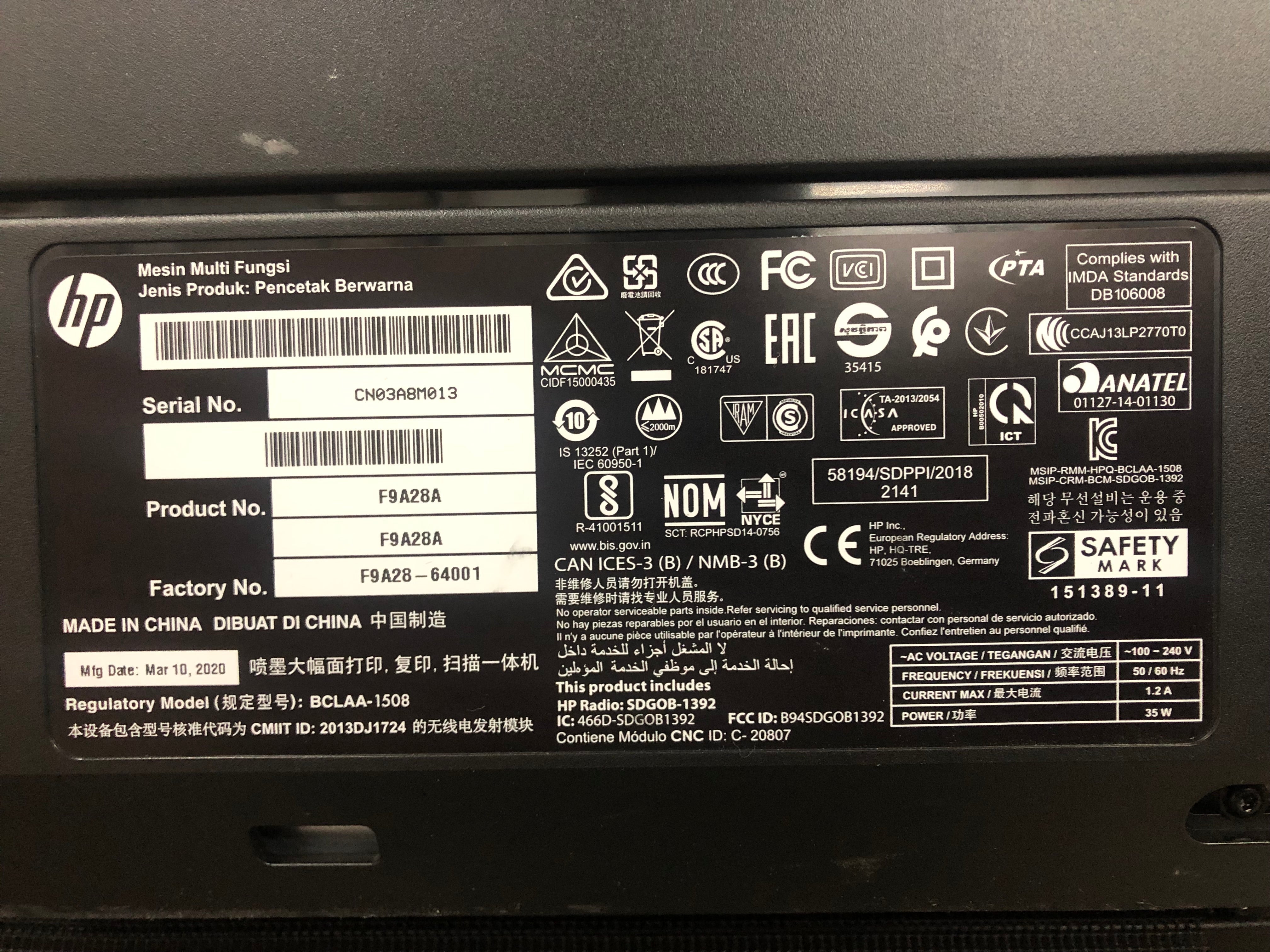 HP DesignJet T830 24” Large Format MFP Printer, F9A28A