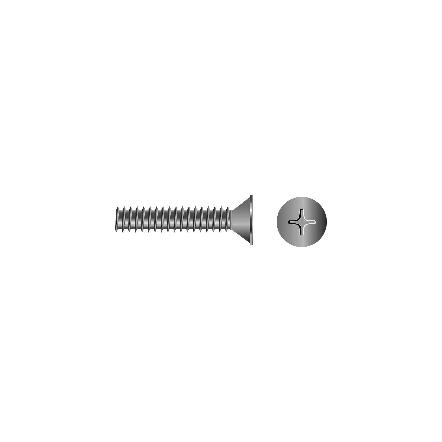Seachoice SC4847 Phillips Machine Screw Flat Head, 5/16"-18 x 3-1/2"