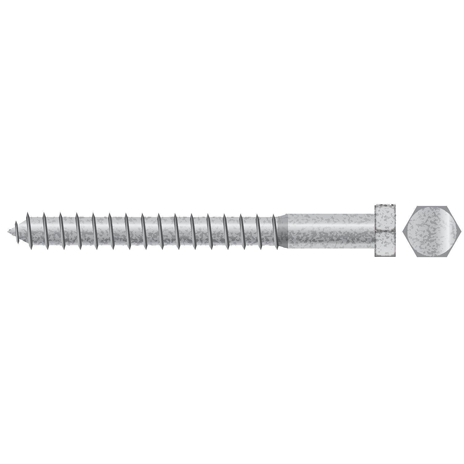 Seachoice SC2652 Lag Screw, 5/16 x 5"