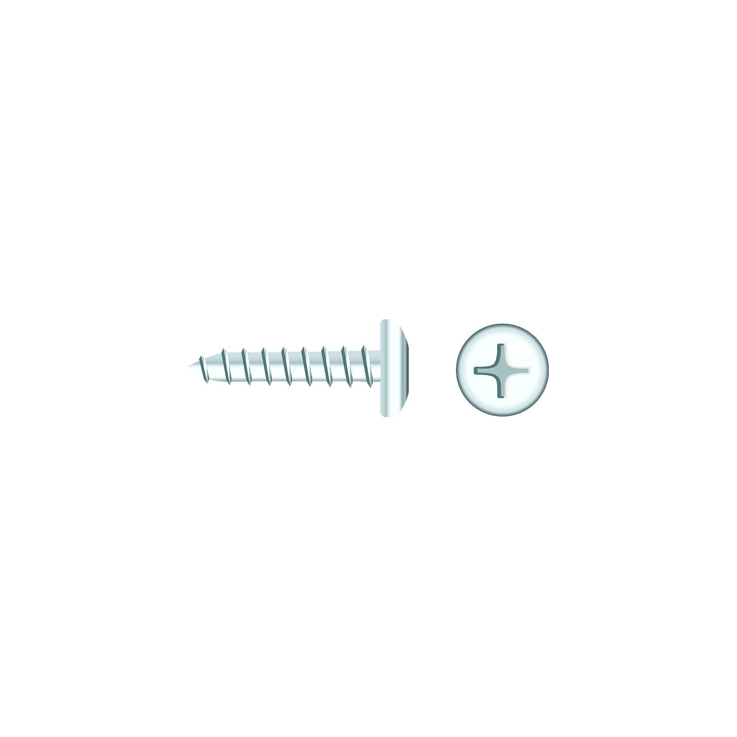 Seachoice SC549CH 01809 Chrome Plated SS Phillips Tapping Screw Pan Head, #10 x 3/4"