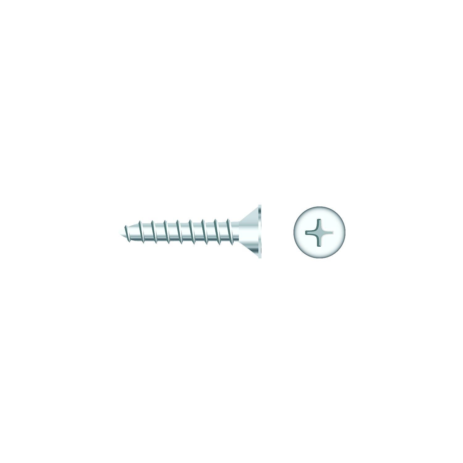 Seachoice SC629CH 01788 Chrome Plated SS Phillips Tapping Screw Flat Head, #8 x 1-1/2"