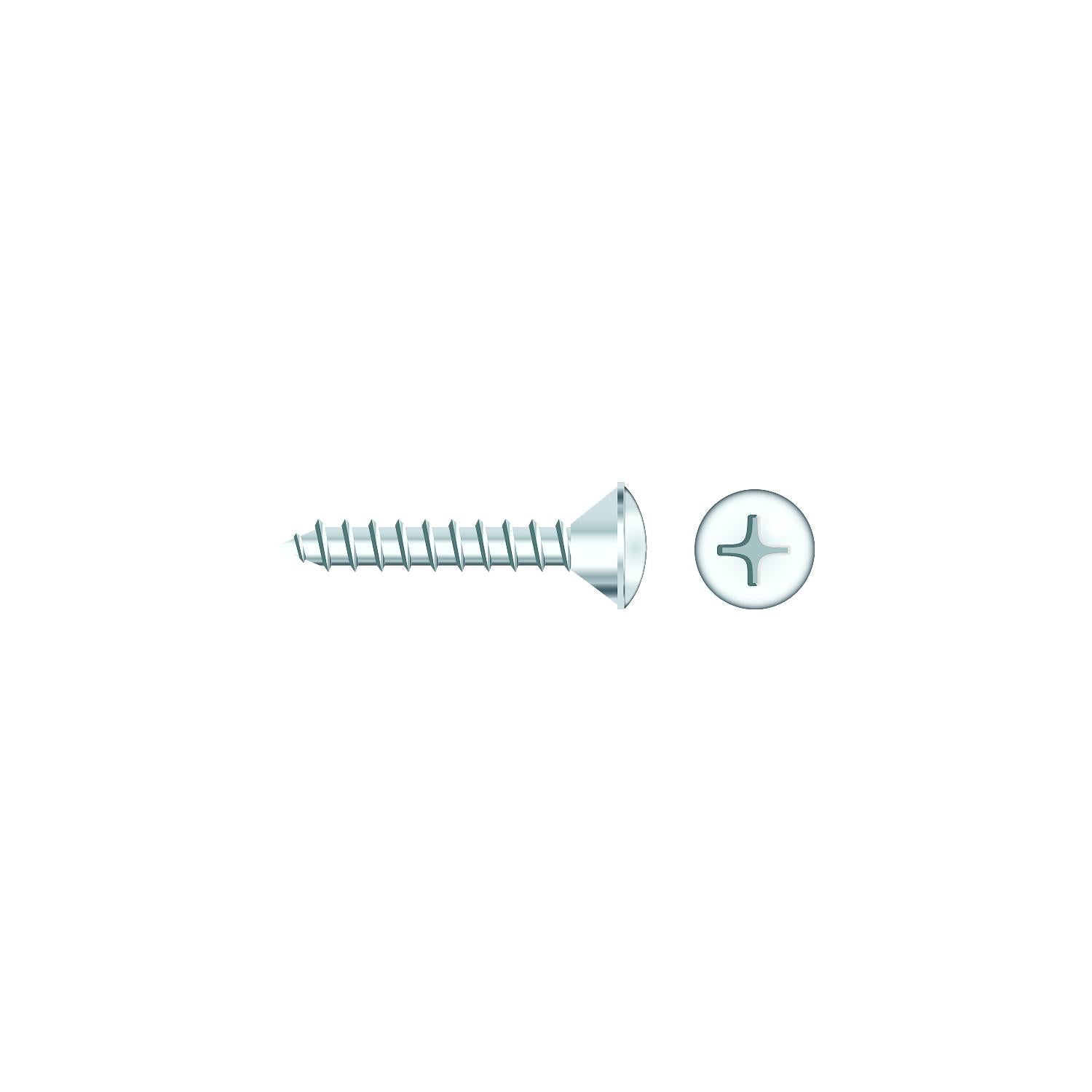 Seachoice SC595CH 01794 Chrome Plated SS Phillips Tapping Screw Oval Head, #10 x 1-1/4"
