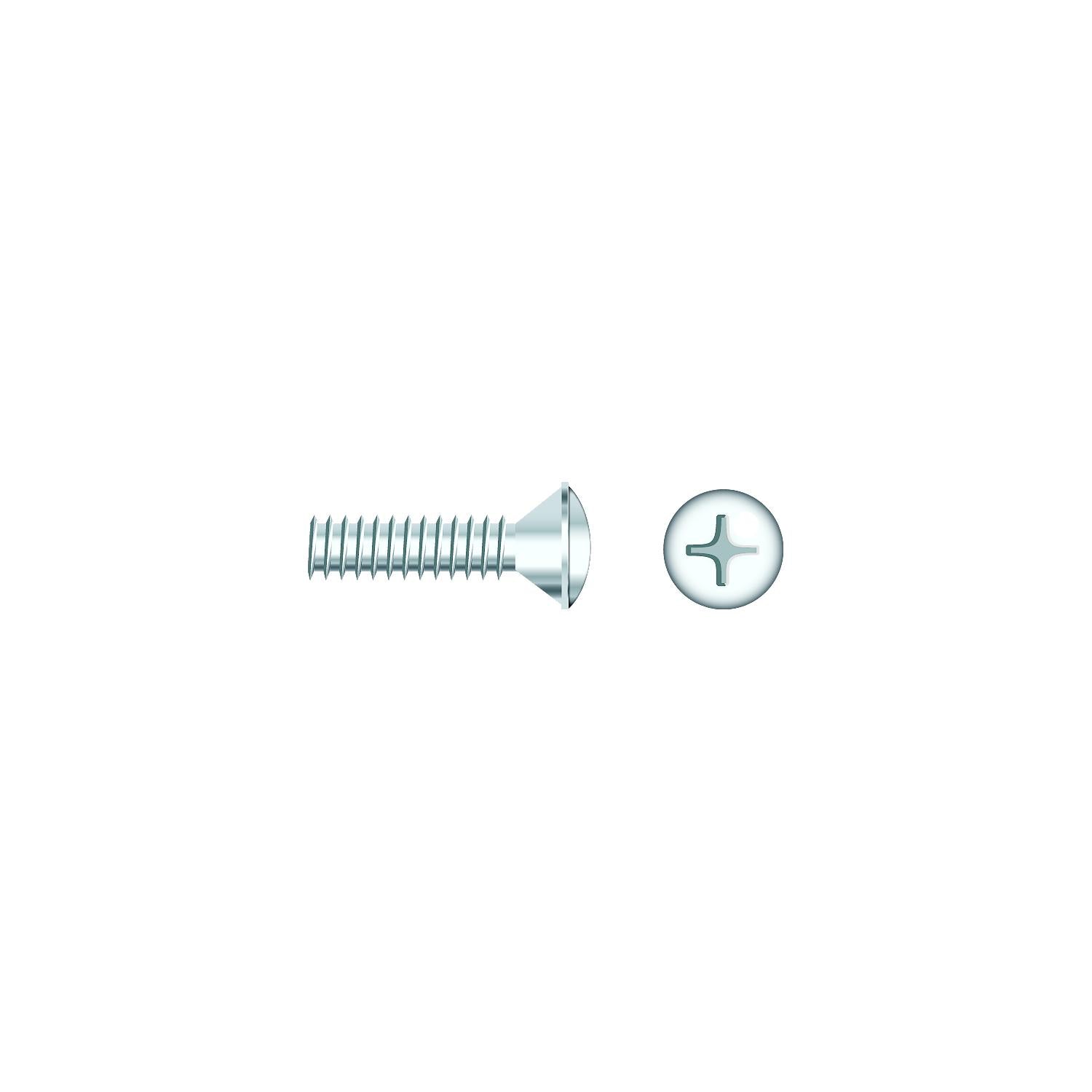 Seachoice SC857CH 01804 Chrome Plated SS Phillips Machine Screw Oval Head, 1/4-20 x 2"