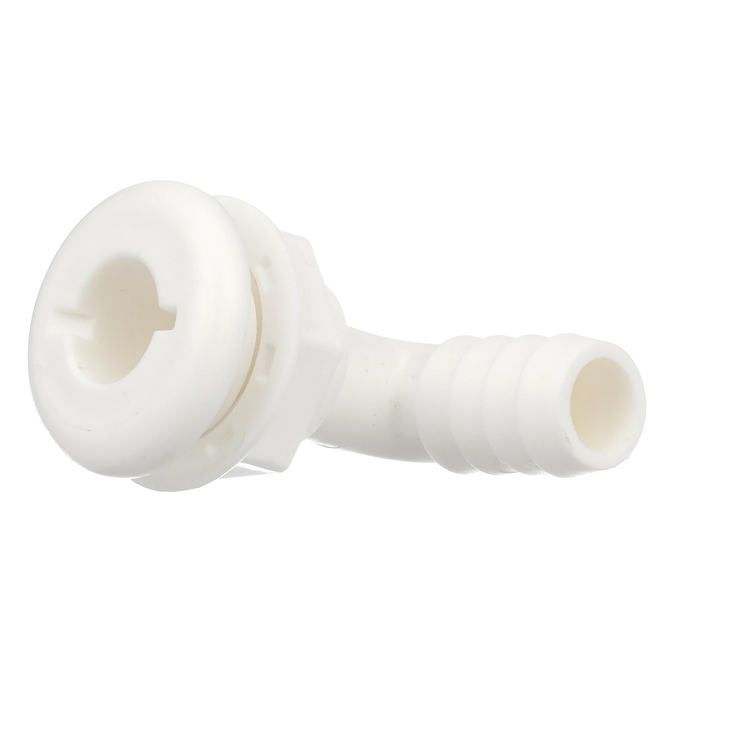 Seachoice 50-18131 90-Degree Angled Thru-Hull Connector, White Finish, 0.75 in.