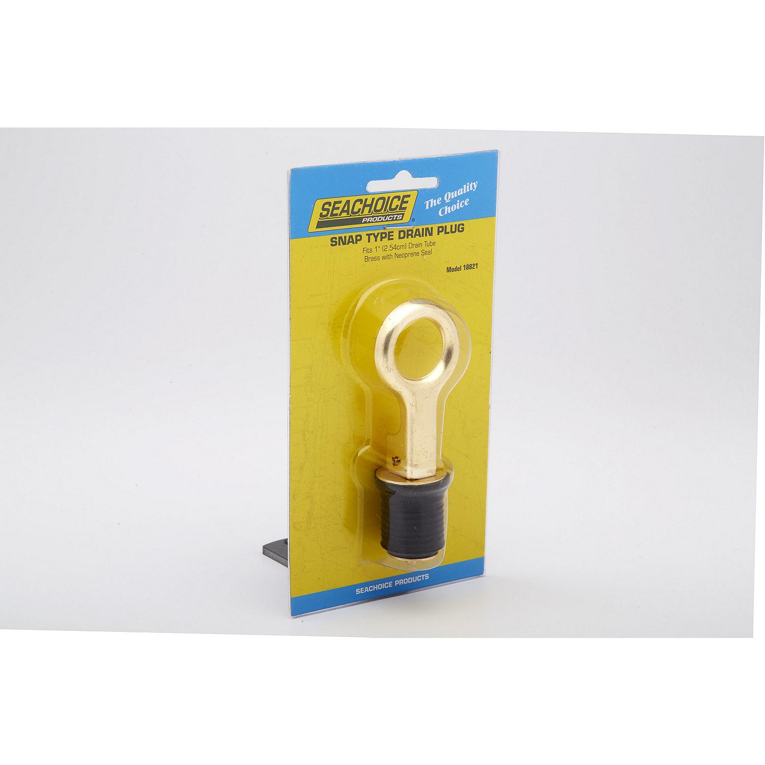 Seachoice 50-18821 Brass Drain Plug, 1 Snap