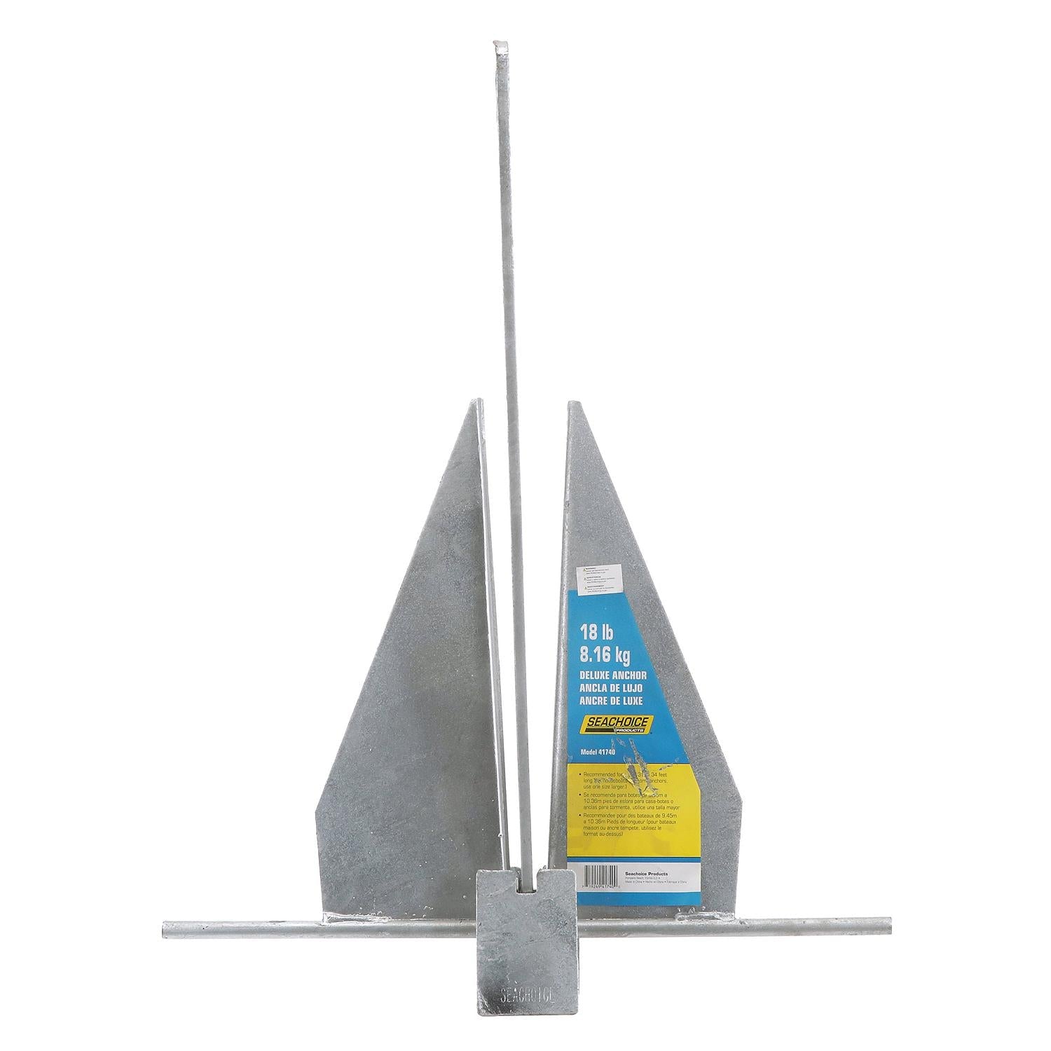 Seachoice 41740 Hot Dipped Galvanized Deluxe Anchor, Size 18S