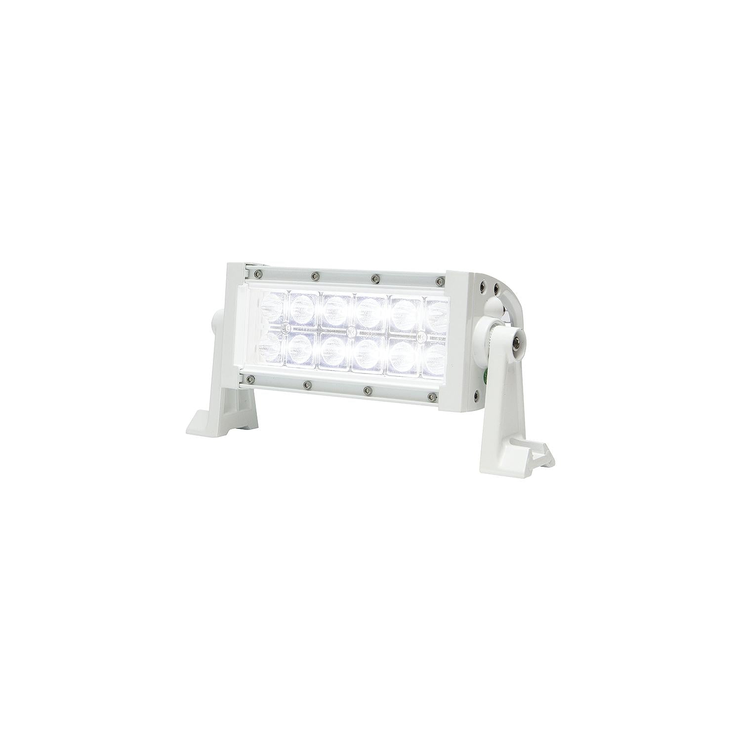 Seachoice UCL23CWSCH 51703 LED Spot/Flood Light Bar, White Housing, 12 LEDs, 7.25", 12/24V