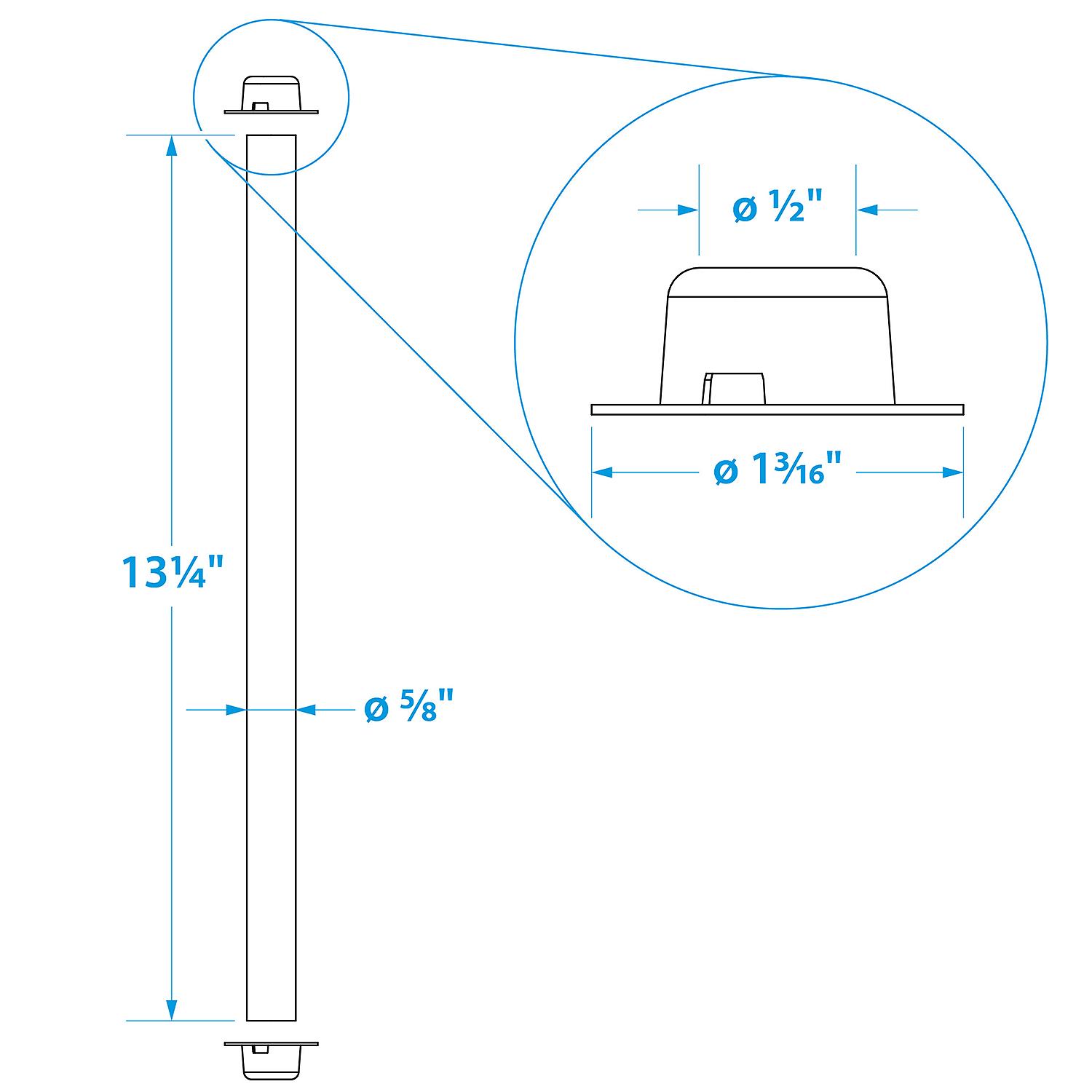 Seachoice 55811 Zinc Plated Steel Roller Shaft Includes 2 Pal Nuts
