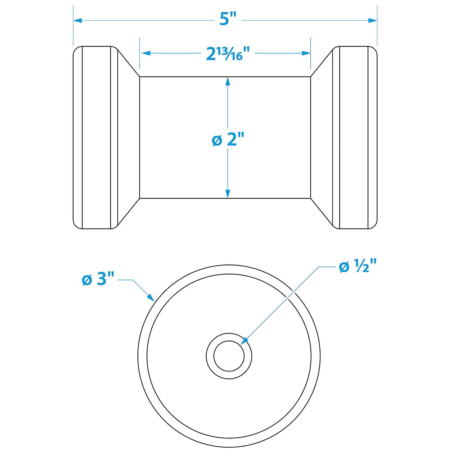 Seachoice 56180 Spool Roller-5 -1/2 Id(Bulk)