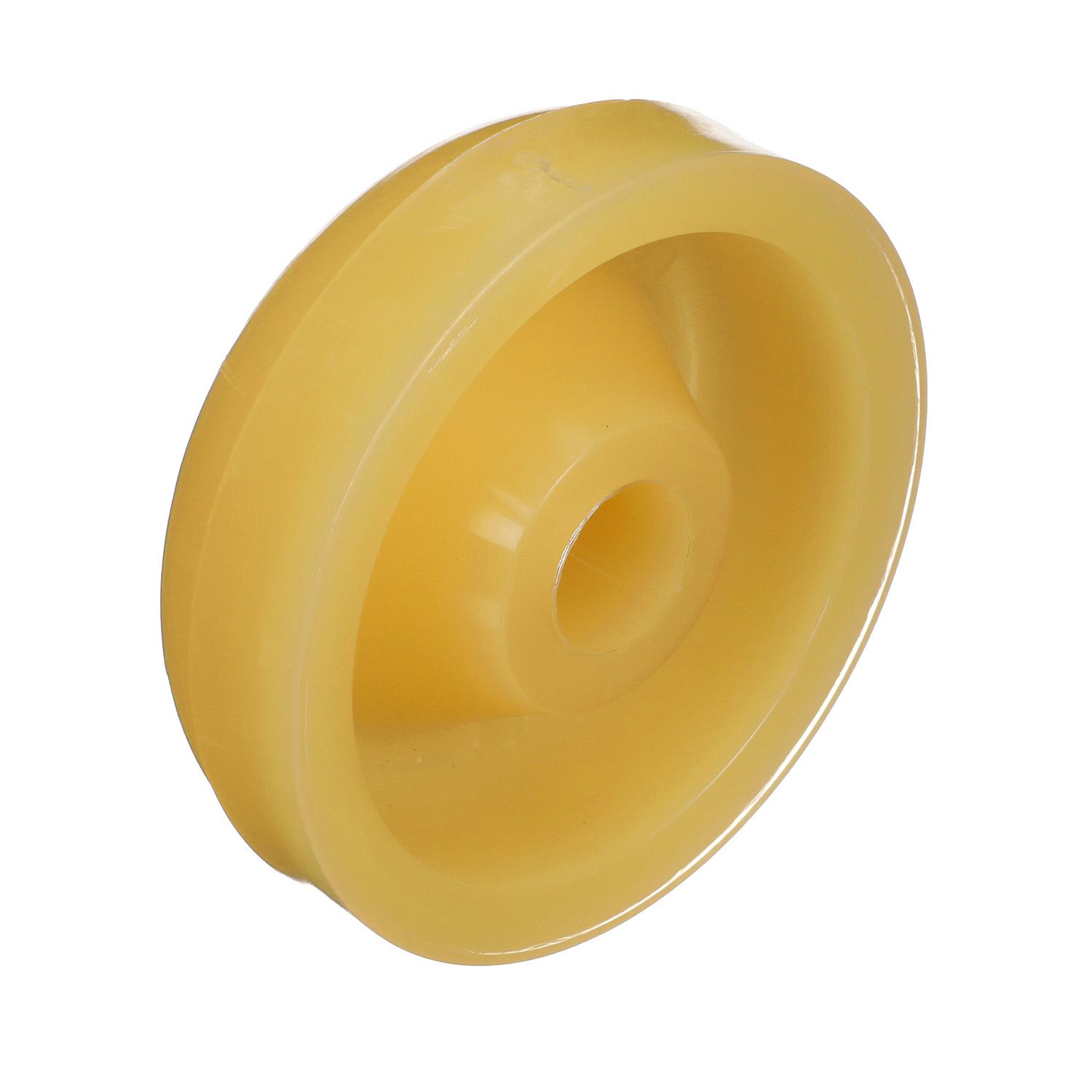 Seachoice 56620 Non-Marking TP Yellow Rubber Roller End Cap 3-1/2" w/ 1-1/4" ID, Hole