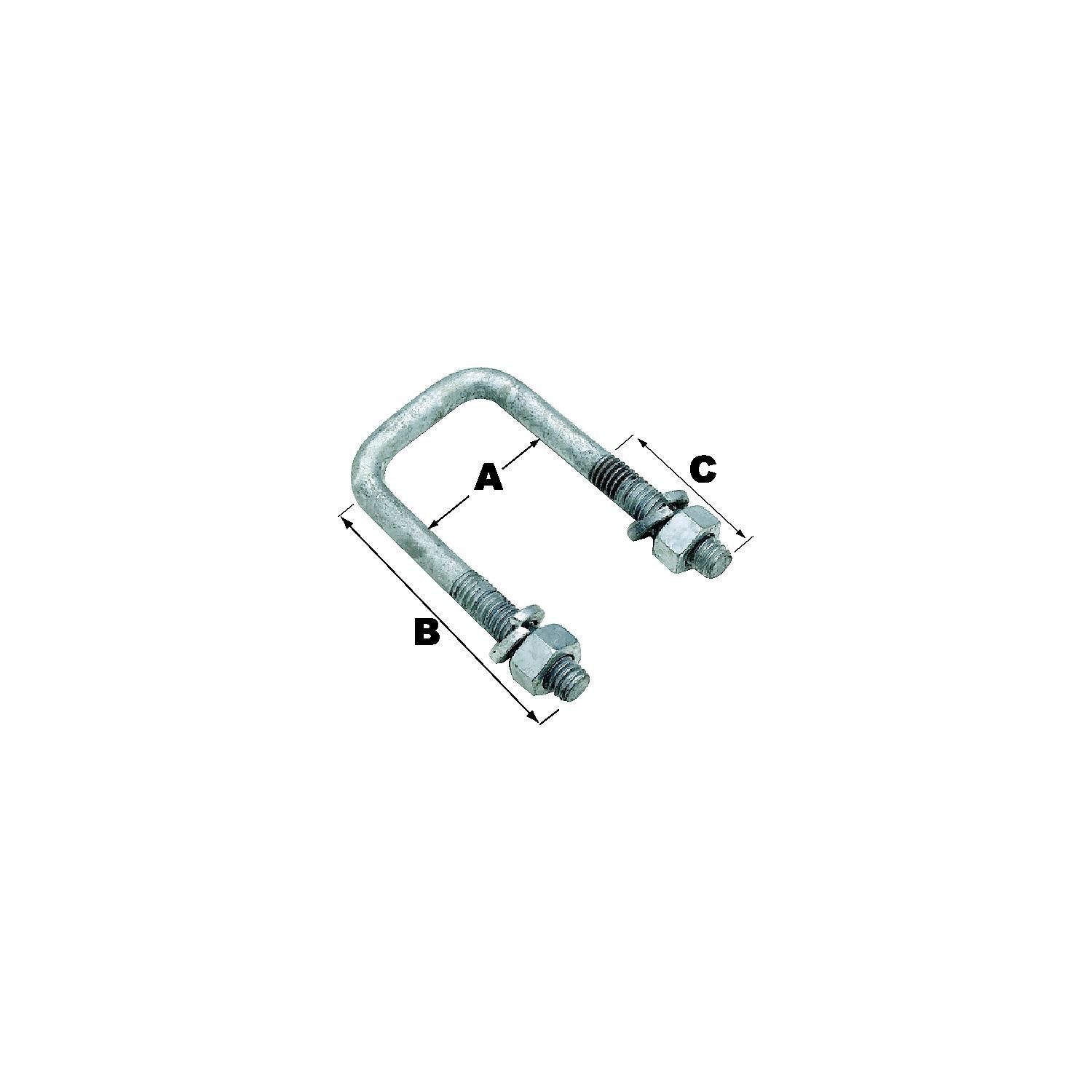 Seachoice 57211 Sq U-Bolt-2 1/16 X2 13/16