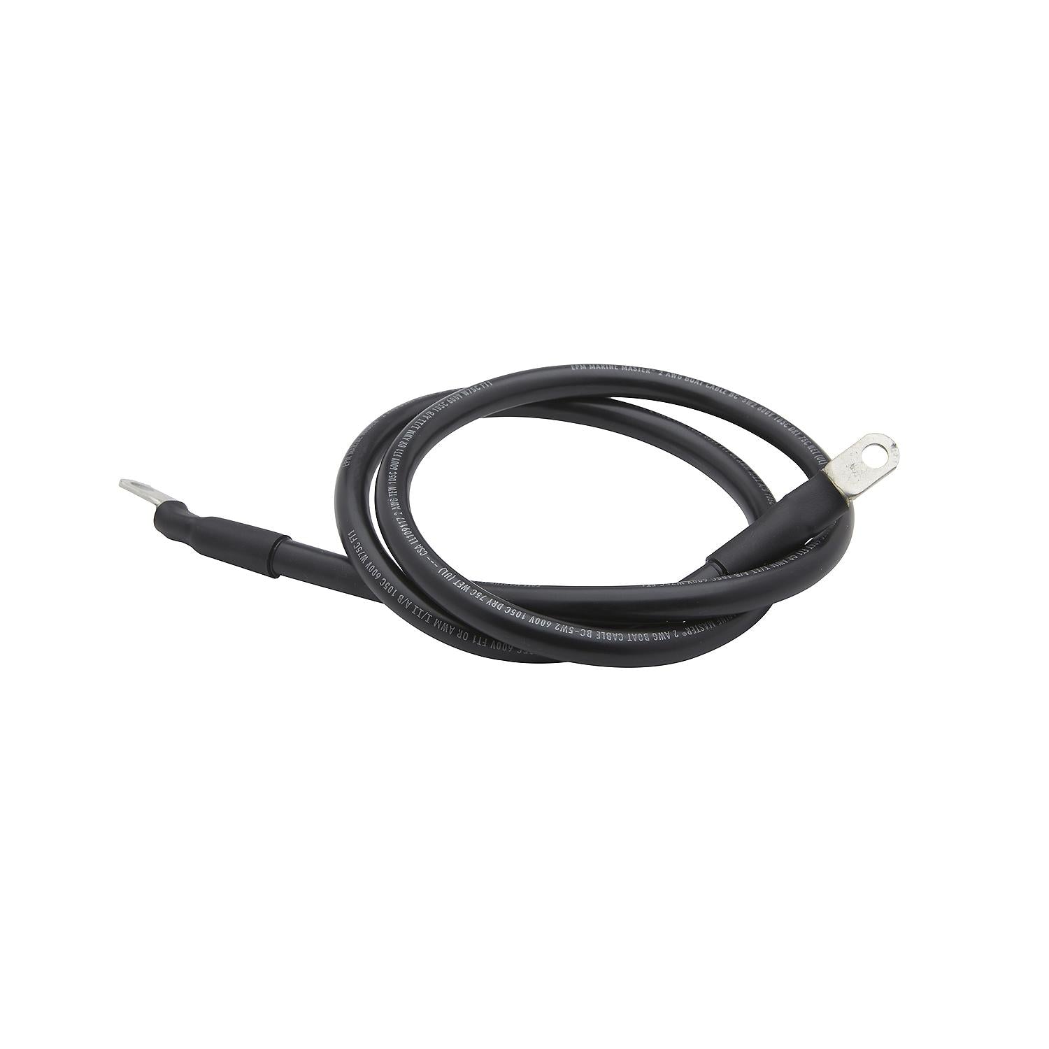 Seachoice 63003 Tinned Copper Battery Assembly, 2 AWG, Black, 4'