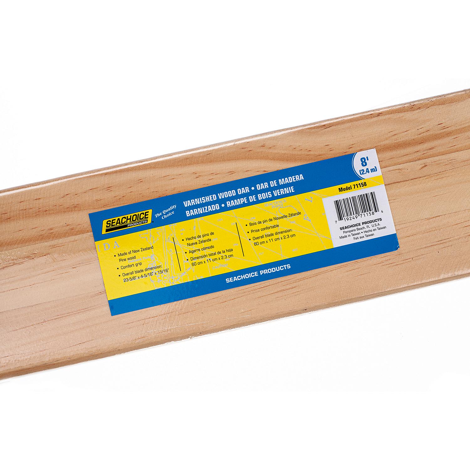 Seachoice 71158 Premium Varnished Oar With Comfort Grip, 8'