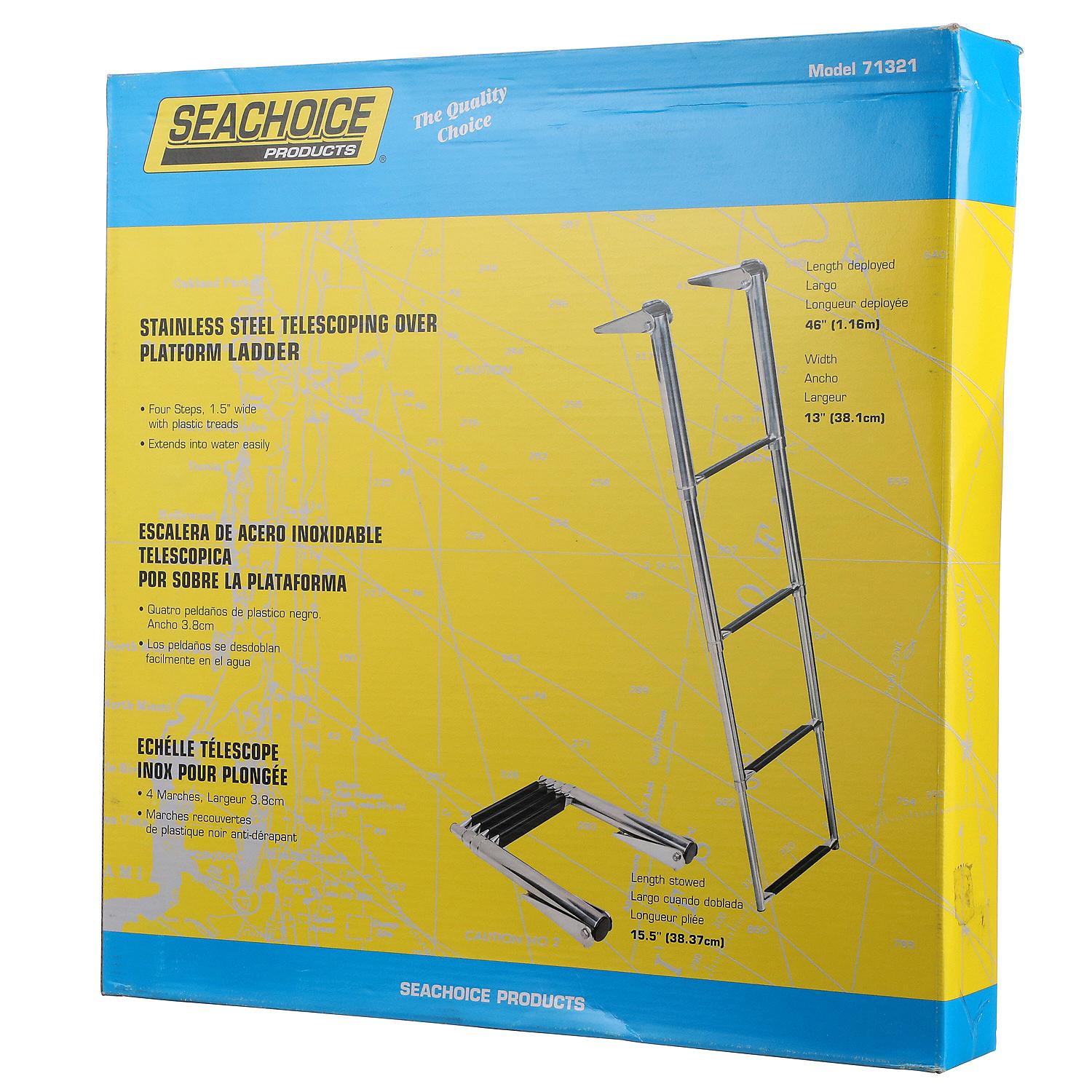 Seachoice 71321 Telescoping Ladder Only for Universal Swim Platform w/ Top Mount, Ladder