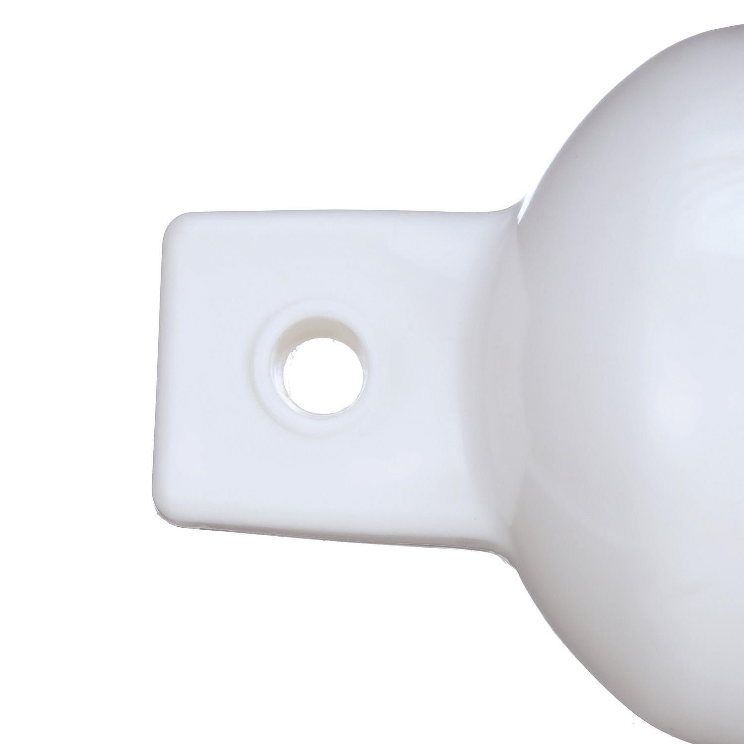 Seachoice DE77201S White Twin Eye Ribbed Fender Kit, (2) 5.5" x 20" Fenders and (2) 3/8" x 5' Fender Lines