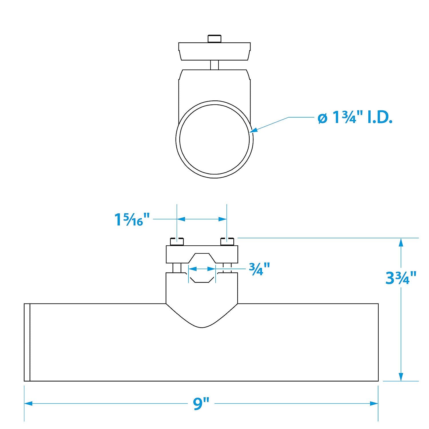 Seachoice 89151 Stainless-Steel Clamp-On Rod Holder