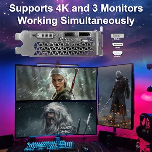 Radeon RX 550 4GB Graphics Card, GDDR5 128 Bit PCIE 3.0 Computer Gaming Gpu, 1183MHz Video Card with HDMI/DP/DVI Ports Support 4K|B0DZSFX1WP