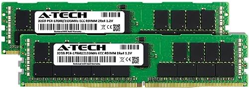 A-Tech 64GB Kit (2x32GB DDR4 3200MHz PC4-25600 ECC RDIMM 2Rx4 Dual Rank 1.2V ECC Registered DIMM 288-Pin Server & Workstation RAM Memory Upgrade Modules (A-Tech Enterprise Series