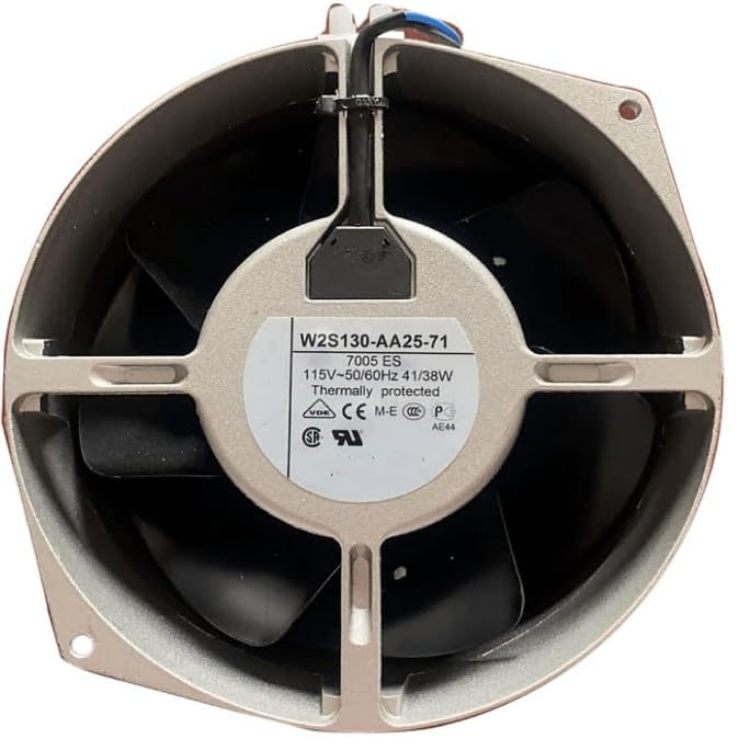 1 PCS W2S130-AA25-71 115VAC 41/38W 150×55mm 2-Wire Cooling Fan (Silver)|B0G7KMGNNH