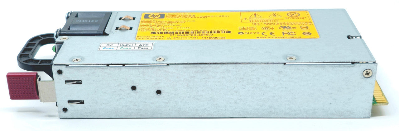 HP 506821-001 - 750W High Efficiency Common Slot CS Hot Plug Power Supply for HPE ProLiant DL180 DL360 DL370 DL380 DL385 ML370 G6 G7 G8