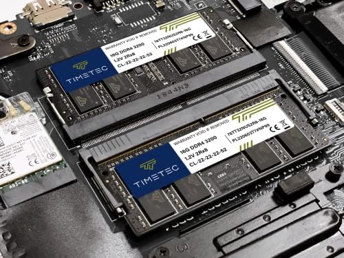 Timetec 16GB DDR4 3200MHz (or 2933MHz or 2666MHz) PC4-25600 Non-ECC Unbuffered 1.2V CL22 2Rx8 Dual Rank 260 Pin SODIMM Laptop Notebook PC Computer Memory RAM Module Upgrade|B098TXZY34