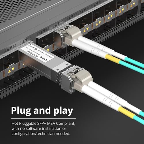 ipolex 1000Base-LX/LH SFP Transceiver, 1.25G SFP LC Fiber Module, Gigabit Single Mode Mini GBIC, 1310nm SMF, up to 20km, for Cisco GLC-LH-SMD, Ubiquiti UF-SM-1G, Meraki, TP-Link TL-SM311LS and More|B01EN33VN2