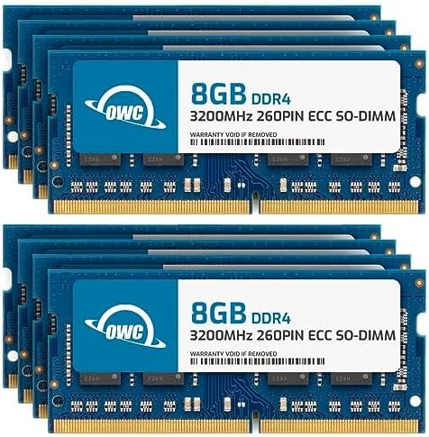 OWC 64GB (2x32GB) DDR4 3200MHz PC4-25600 CL22 2RX8 ECC Unbuffered SODIMM 1.2V 260-pin Laptop Memory RAM|B0CBVYMX3B